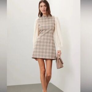 SEA New York Beatriz Plaid Dress Long Sleeve